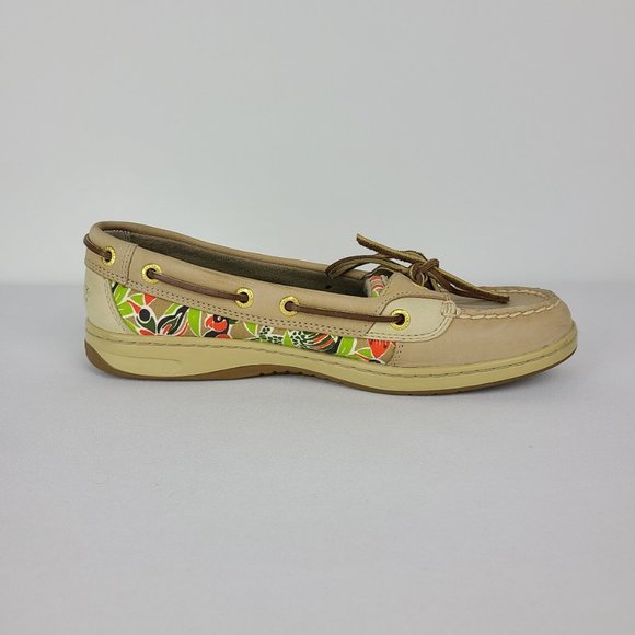Sperry  Top-Sider Tan Flower Print Loafer Size 8 - Picture 2 of 8